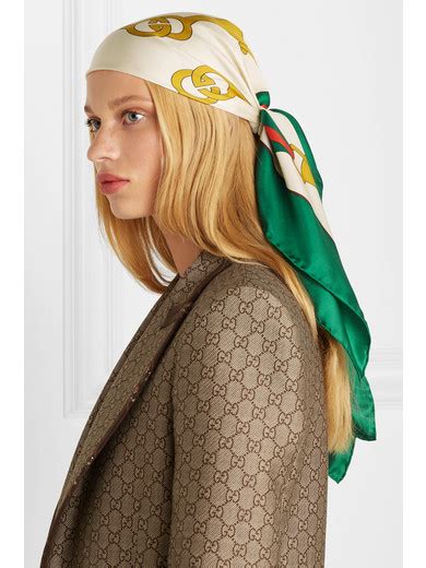 gucci scarf with fur trim|gucci print head scarf.